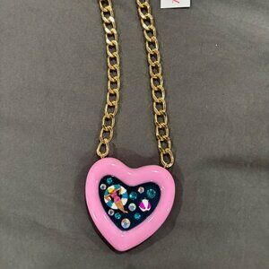 BETSEY JOHNSON POOL PARTY HEART NECKLACE